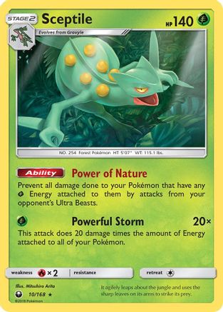 Sceptile 010/168 - Reverse Holofoil SM Celestial Storm