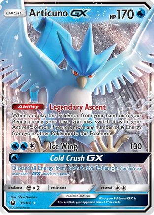 Articuno GX 031/168 - Holofoil SM Celestial Storm
