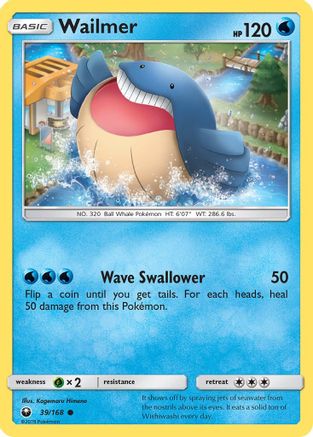 Wailmer 039 - Reverse Holofoil SM Celestial Storm