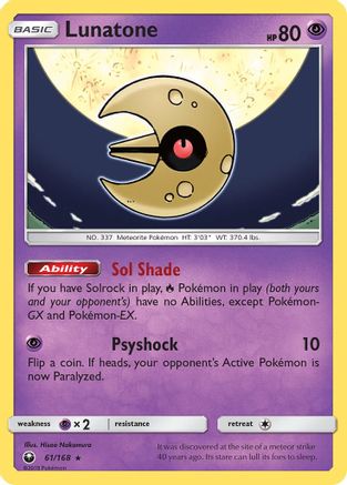 Lunatone 061 - Holofoil SM Celestial Storm