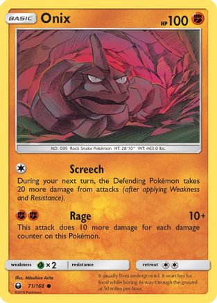 Onix 071/168 - Reverse Holofoil SM Celestial Storm