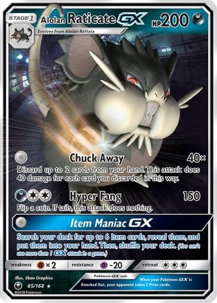 Alolan Raticate GX 085/168 - Holofoil SM Celestial Storm