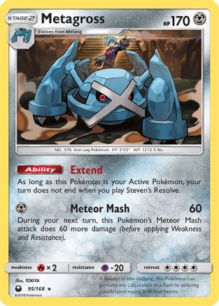 Metagross 095/168 - Holofoil SM Celestial Storm