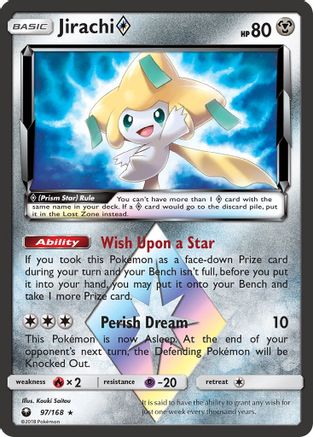 Jirachi Prism Star 097/168 - Holofoil SM Celestial Storm