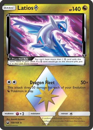 Latios Prism Star 108/168 - Holofoil SM Celestial Storm