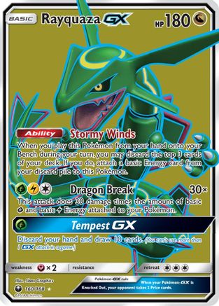 Rayquaza GX (Full Art) 160 - Holofoil SM Celestial Storm