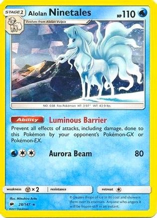 Alolan Ninetales (Cracked Ice Holo) 028/147 - Holofoil Deck Exclusives