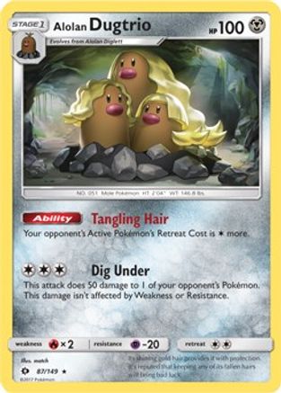 Alolan Dugtrio (Cosmos Holo) 087/149 - Holofoil Blister Exclusives