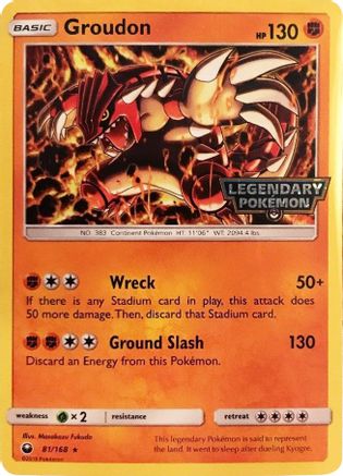 Groudon (Cosmos Holo) 081/168 - Holofoil Miscellaneous Cards & Products