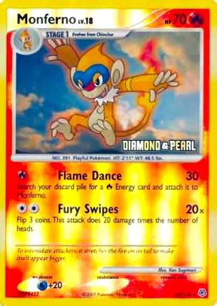 Monferno 056/130 - Reverse Holofoil Burger King Promos