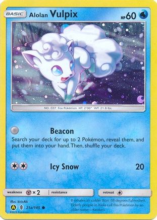 Alolan Vulpix 21a/145 - Holofoil Alternate Art Promos