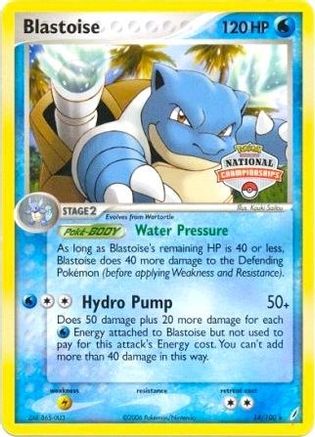 Blastoise (National Championships) 014/100 League & Championship Cards