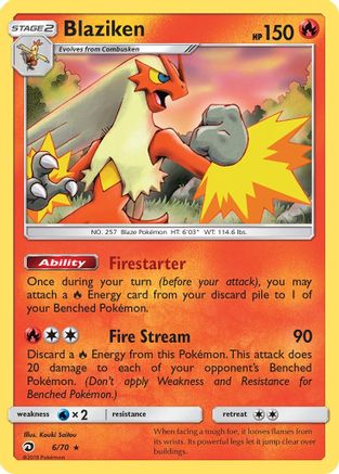 Blaziken 006/70 - Reverse Holofoil Dragon Majesty