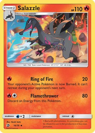 Salazzle 014 - Reverse Holofoil Dragon Majesty