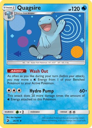 Quagsire 026/70 - Reverse Holofoil Dragon Majesty