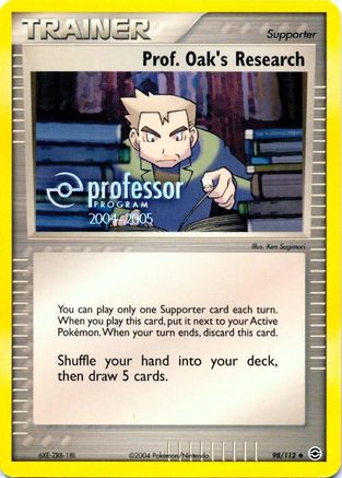 Prof. Oak's Research (2004-2005) 098 Professor Program Promos