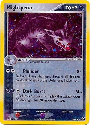 Mightyena (Cosmos Holo) 018/108 - Holofoil Deck Exclusives