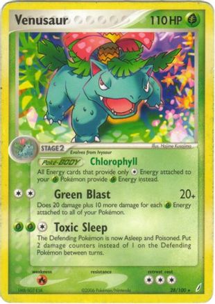 Venusaur (EX Crystal Guardians) 028/100 - Holofoil Deck Exclusives