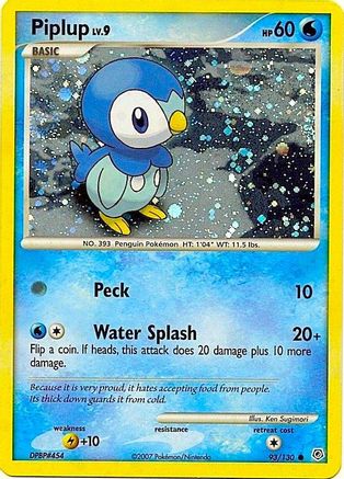 Piplup (Cosmos Holo) 093/130 - Holofoil Miscellaneous Cards & Products