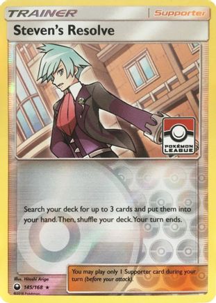Steven's Resolve (Pokemon League) 145/168 - Reverse Holofoil League & Championship Cards