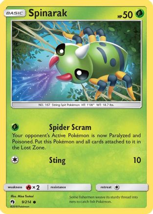 Spinarak 009 SM Lost Thunder