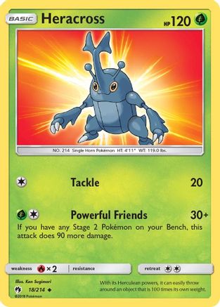 Heracross 018/214 - Reverse Holofoil SM Lost Thunder