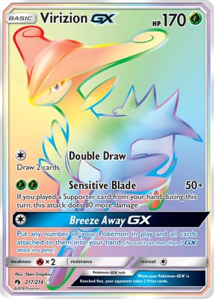 Virizion GX (Secret) 217 - Holofoil SM Lost Thunder