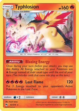 Typhlosion 042/214 - Reverse Holofoil SM Lost Thunder