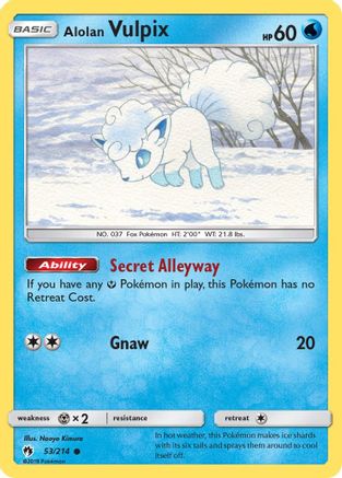 Alolan Vulpix 053/214 SM Lost Thunder
