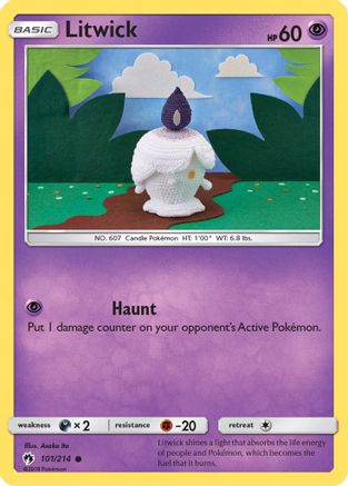 Litwick 101/214 - Reverse Holofoil SM Lost Thunder