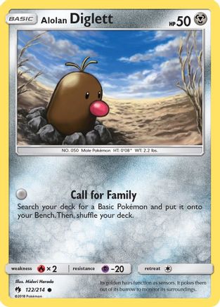Alolan Diglett 122/214 - Reverse Holofoil SM Lost Thunder