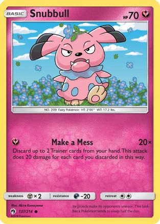 Snubbull 137/214 - Reverse Holofoil SM Lost Thunder