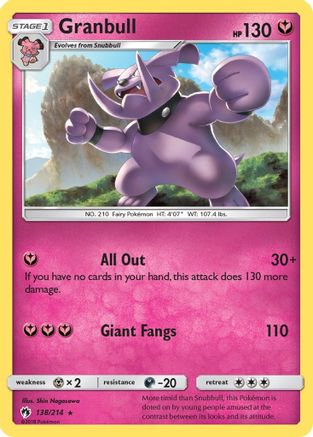 Granbull 138/214 - Reverse Holofoil SM Lost Thunder