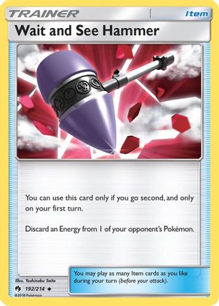 Wait and See Hammer 192/214 - Reverse Holofoil SM Lost Thunder