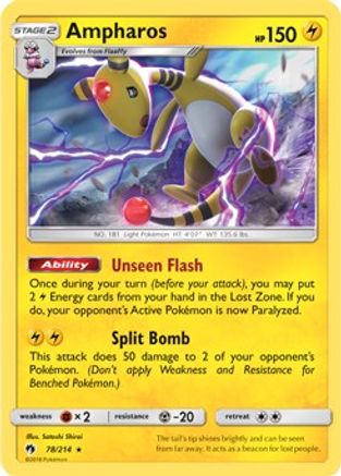 Ampharos (SM Lost Thunder) 078/214 Deck Exclusives