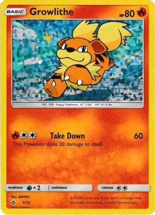 Growlithe 001/12 - Holofoil McDonalds Promos 2018