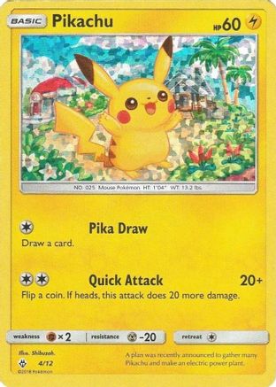 Pikachu 004/12 - Holofoil McDonalds Promos 2018