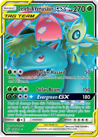 Celebi & Venusaur GX (Full Art) 159 - Holofoil SM Team Up
