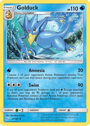 Golduck 027 - Reverse Holofoil SM Team Up
