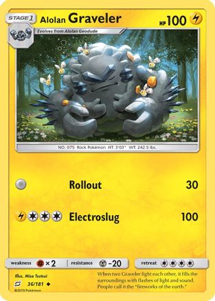 Alolan Graveler 036/181 - Reverse Holofoil SM Team Up