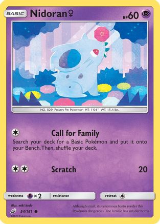 Nidoran F 054/181 - Reverse Holofoil SM Team Up