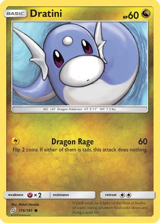 Dratini (116) (116) 116/181 - Reverse Holofoil SM Team Up
