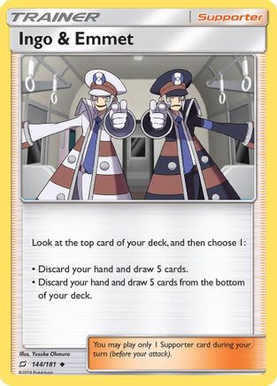 Ingo & Emmet 144/181 - Reverse Holofoil SM Team Up