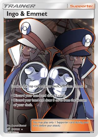 Ingo & Emmet (Full Art) 176 - Holofoil SM Team Up