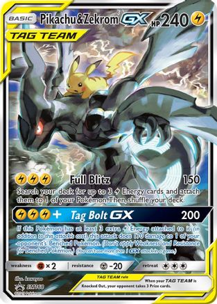 Pikachu & Zekrom GX SM168 - Holofoil SM Promos