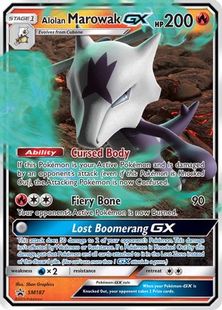 Alolan Marowak GX SM187 - Holofoil SM Promos