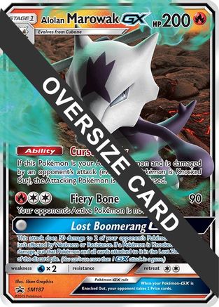 Alolan Marowak GX SM187 - Holofoil Jumbo Cards