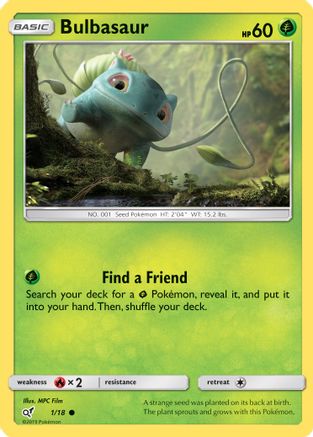 Bulbasaur (Holo Common) 001/18 - Holofoil Detective Pikachu