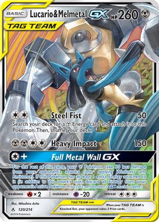 Lucario & Melmetal GX 120/214 - Holofoil SM Unbroken Bonds