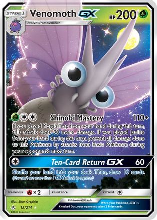 Venomoth GX 012/214 - Holofoil SM Unbroken Bonds